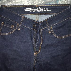 Old Navy rockstar mid rise dark wash skinny